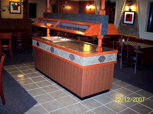 buffet bar after